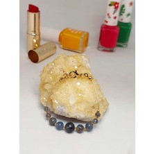 Yaşam Tohumu Kyanit Taşı Tasarım Bileklik (45736)