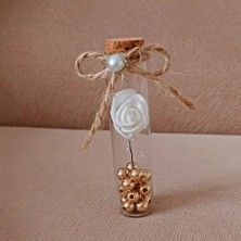 Loftina Mini Fanusta Boncuklu Çiçek Nikah Kına Düğün Bebek Süsü 10 Adet