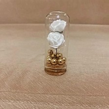 Loftina Tüp Fanusta Boncuklu Çiçek Nikah Kına Düğün Bebek Süsü 10 Adet