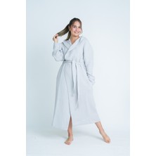 Meet Maya Natural  Kapüşonlu Unisex 4 Katlı Müslin Bornoz/sabahlık