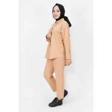 By Coolest Butik 6939 Gabardin Kumaş Taş Detaylı 2Li Takım