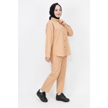 By Coolest Butik 6939 Gabardin Kumaş Taş Detaylı 2Li Takım