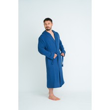 Meet Maya Natura Kapüşonlu Unisex 4katlı Müslin Bornoz/sabahlık