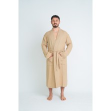 Meet Maya Natural Kimono Model Unisex 4 Katlı Müslin Bornoz/sabahlı