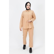 By Coolest Butik 6939 Gabardin Kumaş Taş Detaylı 2Li Takım