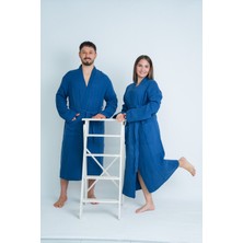 Meet Maya Natural Kimono Model Unisex 4 Katlı Müslin Bornoz/sabahlık