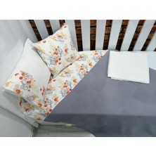 Buse Baby Home Gri , Çocuk Çok Amaçlı Poplin ,pikeli ve Ponponsuz Nevresim Takımı 6'lı Set