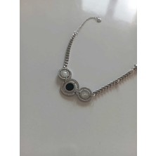 Stainless Steel Çelik Roma Rakamlı Gümüş Renk Sedef Bileklik