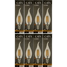 Cata CT-4062 4W 3000K (Günışığı) E14 Duylu LED Kıvrık Buji (8 Adet)