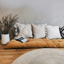 Miyolin Keten Koltuk Pedi, Yıkanabilir Şilte, Keten Koltuk Minderi, Elyaf Dolgulu Koltuk Örtüsü