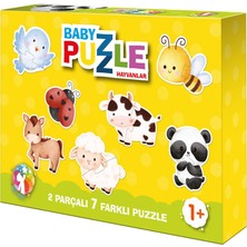 Mert Bebek Baby Puzzle Hayvanlar- Baby Puzzle Taşıtlar 2li Set