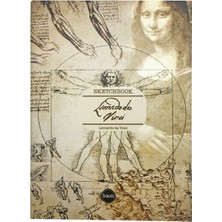 Bam 14,8X21 Lastikli Defter Siyah Yaprak-Leonardo Da Vinci