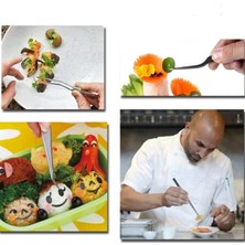 Tinky Winky Paslanmaz Çelik Masterchef Profesyonel Şef Dekor Cımbızı 2'li Set