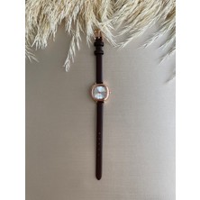 Quartz Retro Minimal Vintage Deri Kordon Kadın Kol Saati
