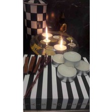 Iv Candles 6'lı Beyaz Maxi Büyük Boy Tealight Teneke Mum