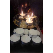 Iv Candles 6'lı Beyaz Maxi Büyük Boy Tealight Teneke Mum