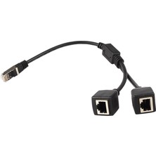 Faith RJ45 Ethernet Ayırıcı Kablo, 1 Erkek - 2 Dişi Ethernet Kablosu (Yurt Dışından)