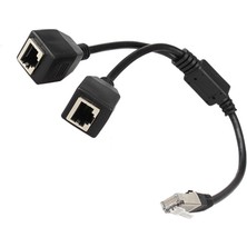 Faith RJ45 Ethernet Ayırıcı Kablo, 1 Erkek - 2 Dişi Ethernet Kablosu (Yurt Dışından)