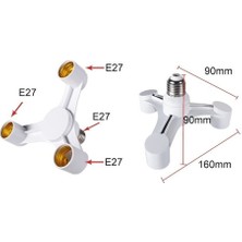 Faith 3ın1 E27 - E27 Genişletilmiş LED Lamba Ampuller Soket Ayırıcı Adaptör (Yurt Dışından)