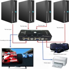 Faith USB 2.0 Kvm Anahtar Kutusu + 4 Kvm Kablo Klavye Monitör (Yurt Dışından)