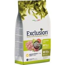 Exclusion Tavuklu Narlı Düşük Tahıllı Orta Irk Yetişkin Köpek Maması 12kg