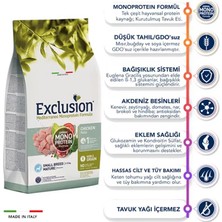 Exclusion Monoprotein Tavuklu ve Narlı Düşük  Tahıllı Küçük Irk Yaşlı Köpek Maması 2kg