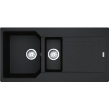 Franke Urban Ubg 651-100 Granit Nero Evye, Active Plus Doccia Nero Armatür