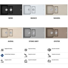 Franke Urban Ubg 651-100 Granit Nero Evye, Active Plus Doccia Nero Armatür