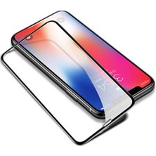 Joyroom JM215 Apple iPhone X / Xs Tam Kaplayan Siyah Ultra İnce Ekran Koruyucu Siyah