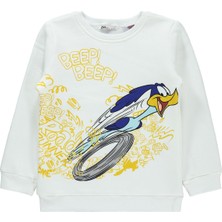 Roadrunner Kız Çocuk Sweatshirt 6-9 Yaş Ekru