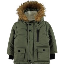 Civil Baby Erkek Bebek Kapüşonlu Mont 6-18 Ay Haki