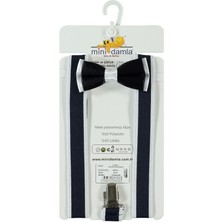 Mini Damla Erkek Çocuk Pantolon Askısı Takımı 1-7 Yaş Mavi