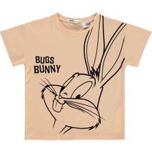 Bugs Bunny Kız Çocuk Tişört 2-5 Yaş Şeftali