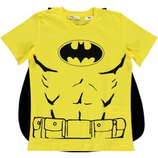 Batman Erkek Çocuk Pelerinli Tişört 10-13 Yaş Sarı