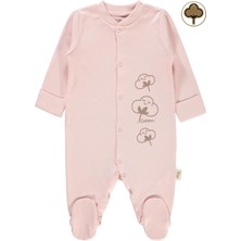 Civil Baby Bebek Organik Patikli Tulum 0-3 Ay Pembe