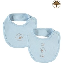 Civil Baby Bebek Organik 2'li Mama Önlüğü Mavi