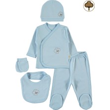 Civil Baby Bebek Organik 5'li Zıbın Takımı 0-1 Ay Mavi