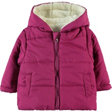 Civil Baby Kız Bebek Kapüşonlu Mont 6-18 Ay Vişne Çürüğü