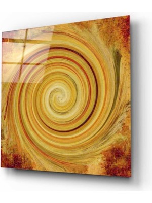 Sarı Boyalar Cam Tablo 50 x 50 cm