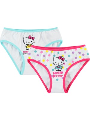 Hello Kitty Kız Çocuk 2'li Külot Set 2-10 Yaş Beyaz