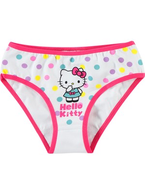 Hello Kitty Kız Çocuk 2'li Külot Set 2-10 Yaş Beyaz