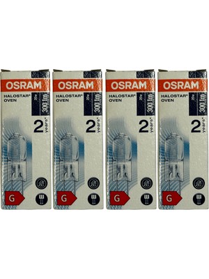 Osram 64428 20W 12V 2800K (Sarı Işık) Owen G4 Duylu Fırın Ampulü (4 Adet)