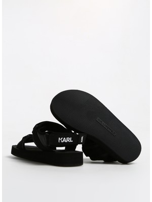 Karl Lagerfeld Siyah Erkek Sandalet Atlantık Double Strap