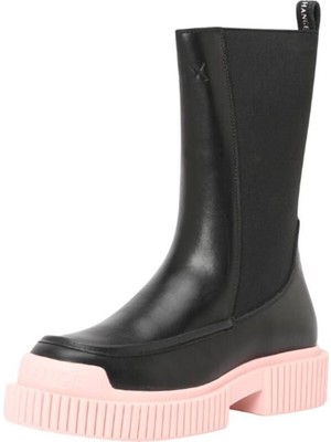 Armani Exchange Deri Siyah - Pembe Kadın Bot XDN026XV746K700