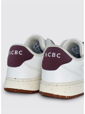 Acbc Beyaz - Bordo Kadın Sneaker Shacbean200F