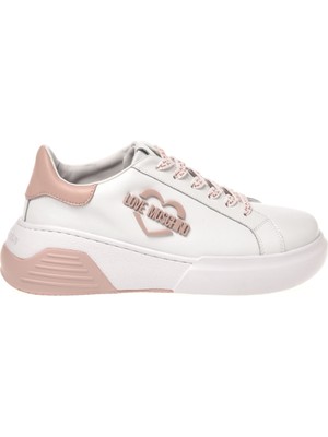 Love Moschino Beyaz - Pembe Kadın Deri Sneaker Ja15105G1Hıa110E