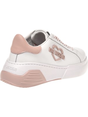 Love Moschino Beyaz - Pembe Kadın Deri Sneaker Ja15105G1Hıa110E