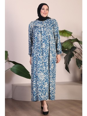 Kadın Uzun Buyuk Beden Anne Elbise Yazlik Tesettur Giyim