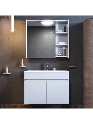 Ertekpa Galata Banyo Dolabı Takımı  75 cm Beyaz