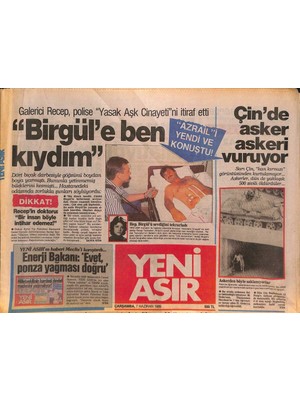 Yeni Asır Gazetesi 7 Haziran 1989 - Milyonlarca Iranlı, Kefenden Parça Koparabilmek Için Bekledi - Çinde Kan Gövdeyi Götürüyor Asker Askeri Vuruyor Gz132203